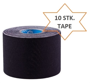 10 stk. Kinesio tape - SportDoc Kinesiology tape - Kinesiotape i sort